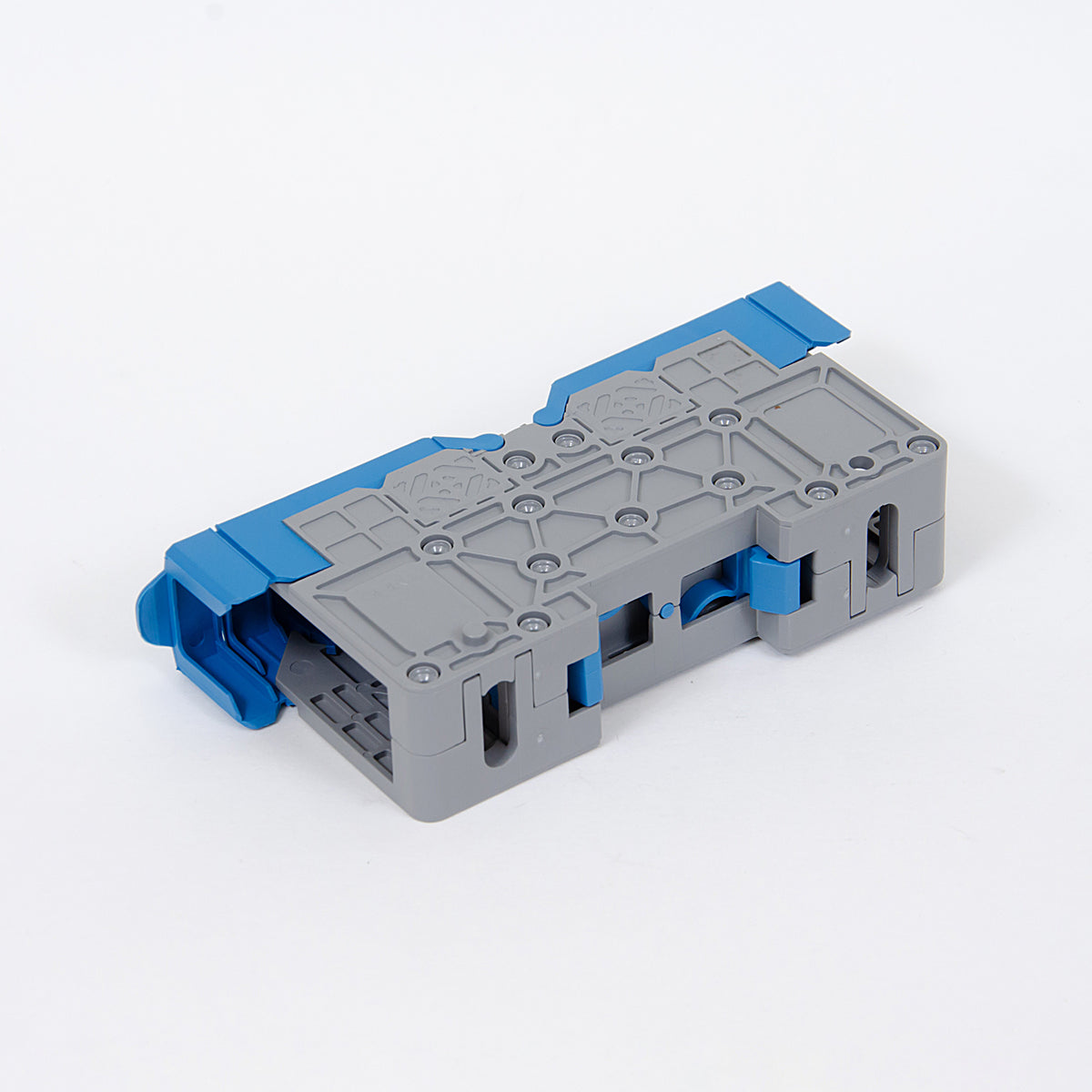 ONKA 50mm2 M8 Schroefrail connector aansluitblok DIN-rail met beschermkap, blauw, 1030034