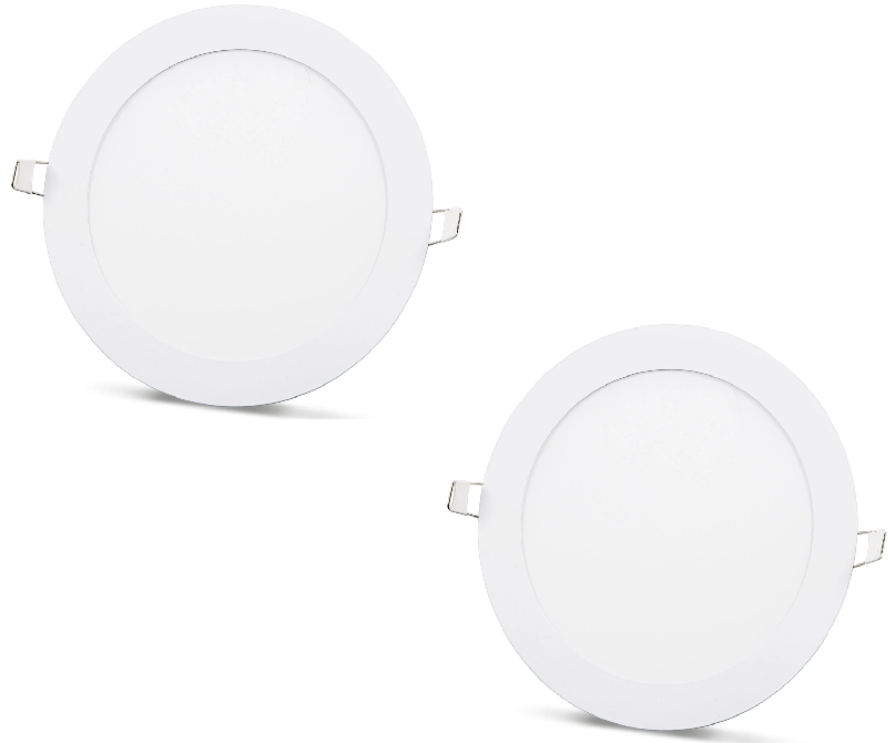 2 Stück SLIM LED Panel kaltweiß /6500K 15W / 1350Lm rund Einbau (Netzteil enthalten) 6500K YL10-1500