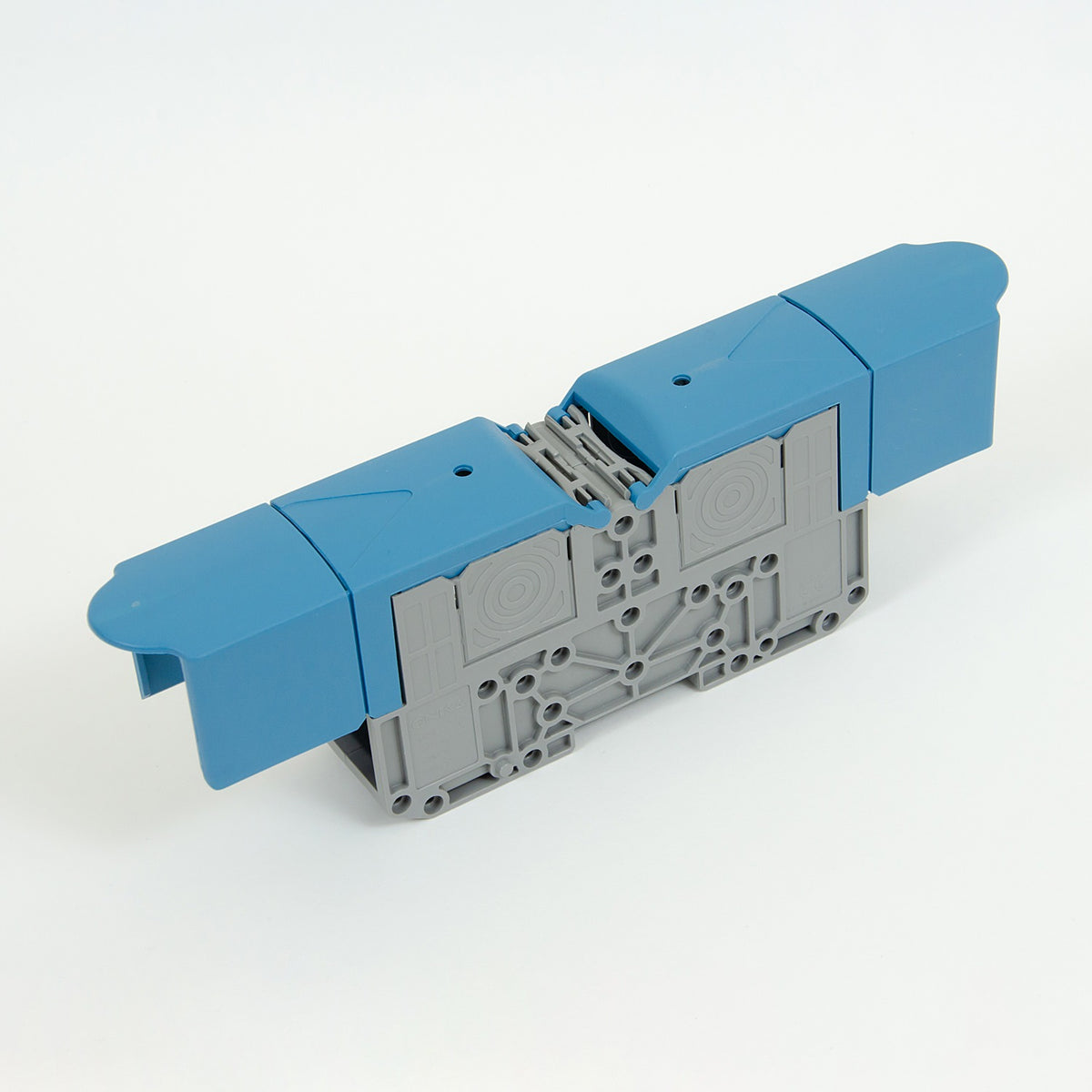 ONKA 150mm2 M12 connecteur de rail à vis bloc de connexion rail DIN avec capuchon de protection, bleu, 1030091