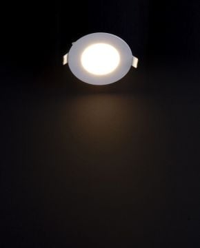 2 stuks - rond LED paneel 3W / 270Lm wit rond inbouw (voeding inbegrepen) 4000K YL10-0307