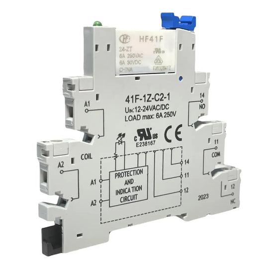 Scheidend hulprelais Relaismodule - stopcontact + relais voor din rail, 6 A, NO+NC