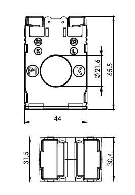ONKA Stroomtransformator - ONKA Stroomtransformator - CURRENT TRANSFORMER 150/5A, 44/20 (31), KLASSE 1, 2,5VA (CK201505103 / 80010994)