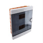 ARS Modulair schakelbord 16 MOD (16 zekeringen), kunststof inbouw-schakelkast, transparante deur IP40, 341206
