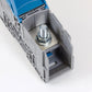 ONKA 120mm2 M10 Schraubenschienenverbinder Anschlussblock DIN-Schiene mit Schutzkappe, blau, 1030076