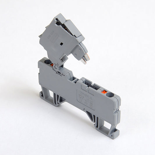 ONKA 2,5mm2 Schraubanschluss Sicherung Anschlussblock (Sicherung nicht enthalten) grau, 1020223