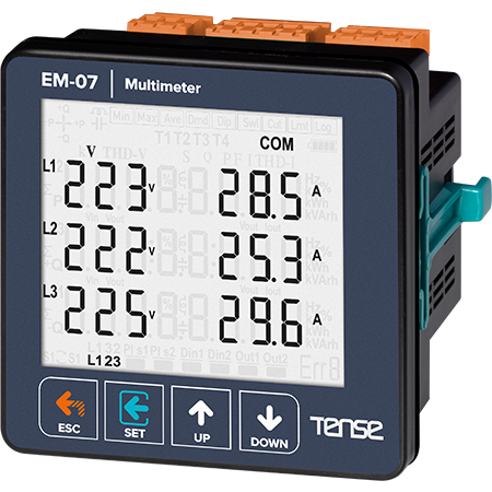 Digitales Panelmultimeter für Ströme, Spannungen, Frequenzen, Leistung, RS485