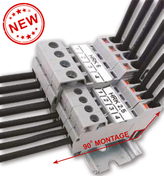 ONKA 2,5mm2 Hybride schroef/veerrail aansluitblok Aansluitblok voor DIN-rail 2-draads grijs, 1040002