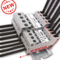 ONKA 2,5mm2 Hybride schroef/veerrail aansluitblok Aansluitblok voor DIN-rail 2-draads grijs, 1040002