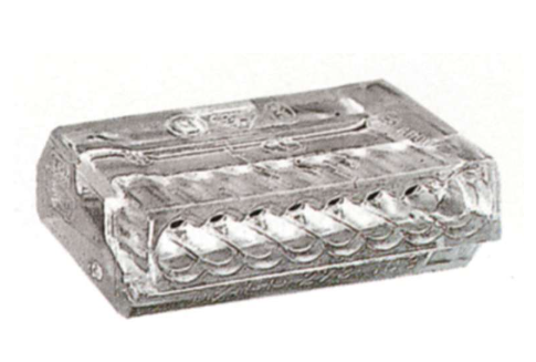 Transparante draadconnector Push-in 2,5 mm², 8-polig