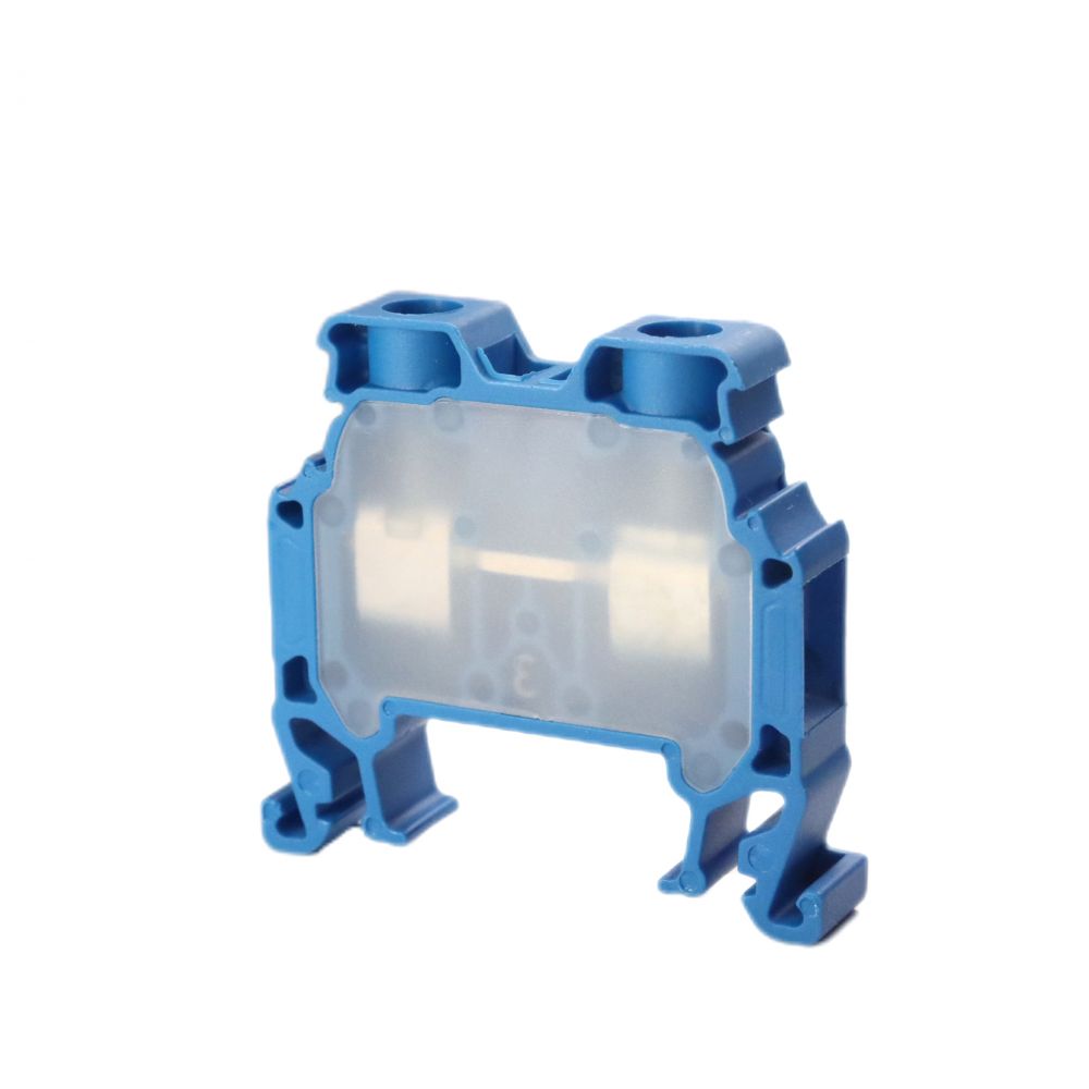 ONKA 6mm2 Schroefrailklemmenblok DIN-railklem 2-draads blauw, 1010035