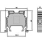 ONKA 10mm2 Schraubschienenklemmenblock DIN-Schienenklemme 2-adrig grau, 1010042