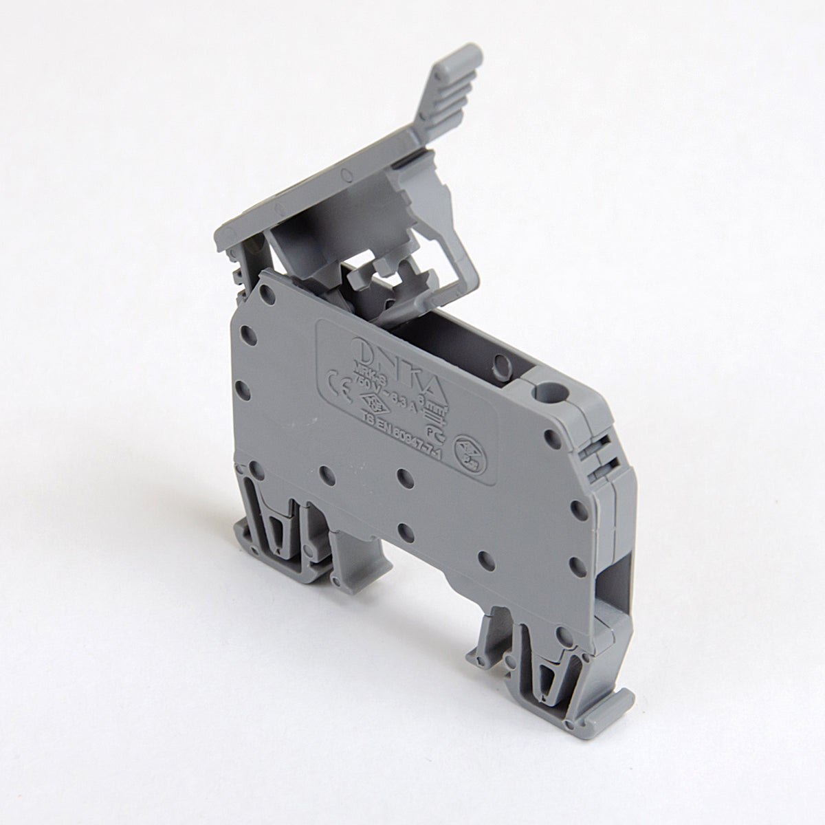 ONKA 6mm2 schroefaansluiting zekering aansluitblok (zekering niet inbegrepen) grijs, 1010241