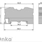 ONKA 10mm2 PE Federleistenklemmenblock DIN-Schiene Klemme 2-Draht grau, 1020300