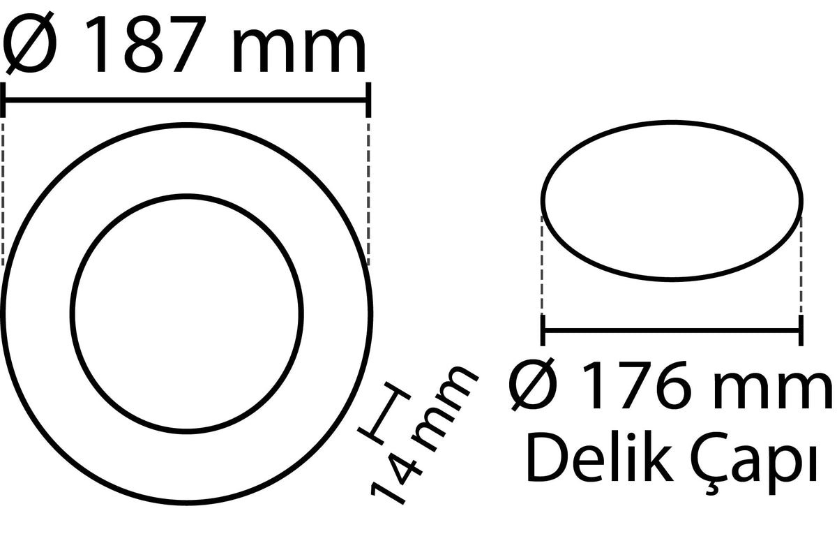 2 Stück SLIM LED Panel kaltweiß /6500K 15W / 1350Lm rund Einbau (Netzteil enthalten) 6500K YL10-1500