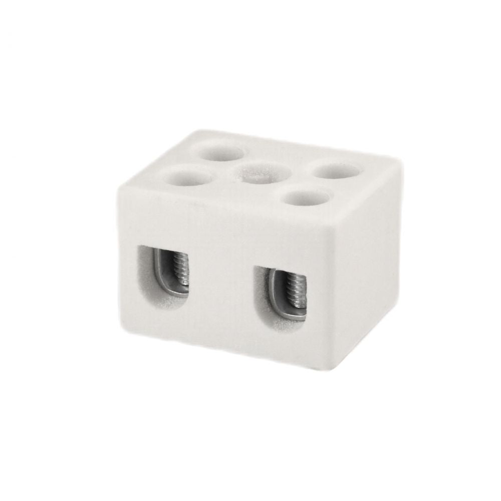 ONKA 4-6mm2 / 2-rail stéatite / céramique / bloc de connexion en porcelaine - BLOC DE TERMINAISON EN PORCELAINE, 1070004