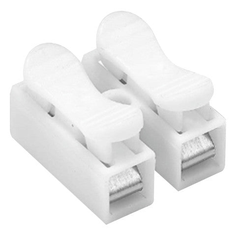Schroefloze kroonluchter 2-polige klem 0,75 mm2 -2,5 mm2 wit voor armaturen