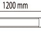 2st - 120 cm LED paneel 40W IP20 Koud Wit / 6500K armatuur 3600Lm YL98-1200
