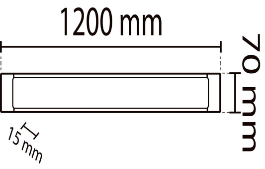 2st - 120 cm LED paneel 40W IP20 Koud Wit / 6500K armatuur 3600Lm YL98-1200
