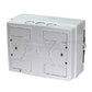 ARS Modulair Schaltkasten 2-6 MOD (6 Sicherungen), Aufputz-Schaltschrank, Kunststoff, transparente Tür IP40, 341212