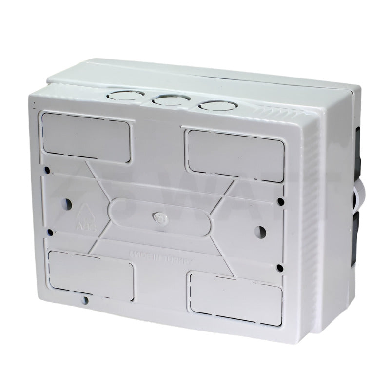 ARS Modulair Schaltkasten 2-6 MOD (6 Sicherungen), Aufputz-Schaltschrank, Kunststoff, transparente Tür IP40, 341212