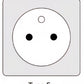 Dubbele rubberen contactdoos zwart hermetisch opbouw 250V, 16A, IP44, Frans type E 2P+Z, 2KMP-E, Bylion
