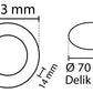 2 stuks - rond LED paneel 3W / 270Lm wit rond inbouw (voeding inbegrepen) 4000K YL10-0307