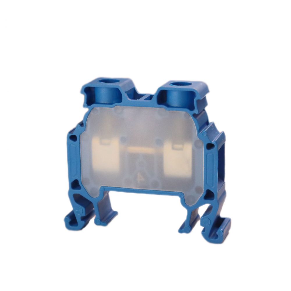ONKA 10mm2 Schroefrailklemmenblok DIN-railklem 2-draads blauw, 1010045