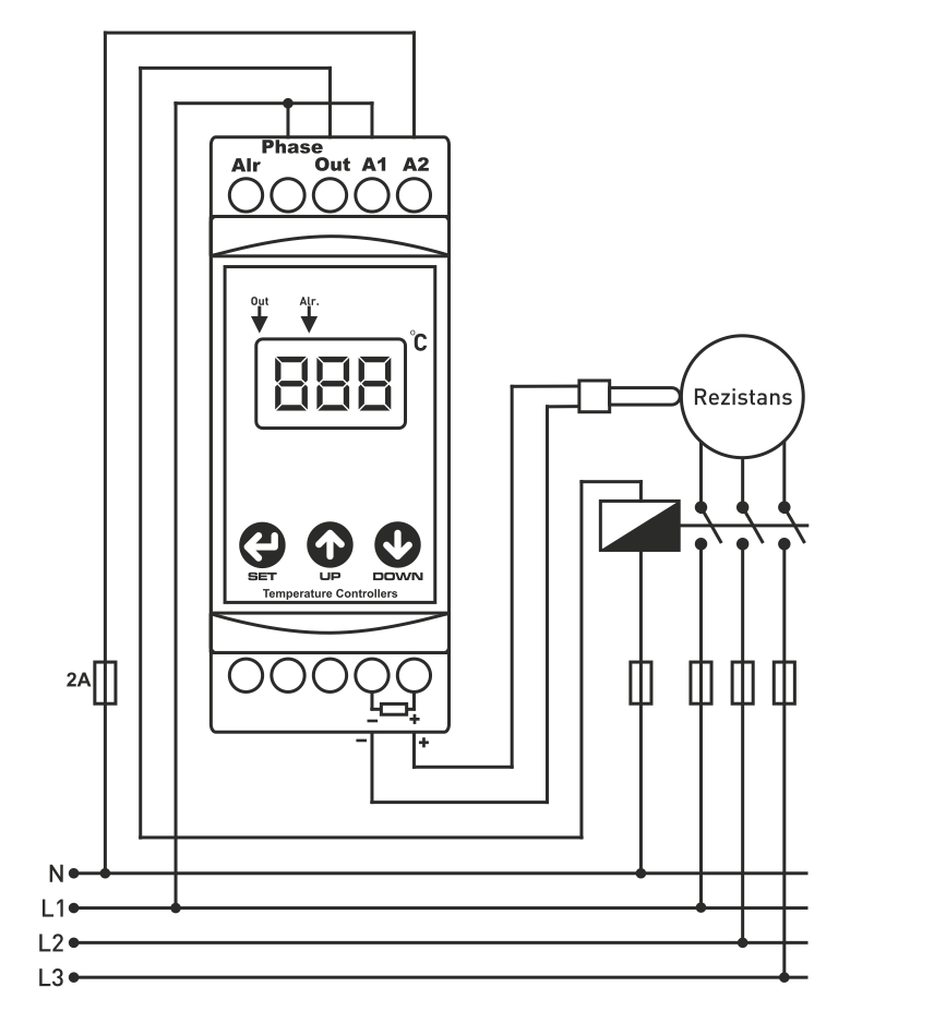 DIN rail thermostaat temperatuurregelaar AAN - UIT - temperatuurschakelaars