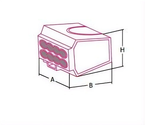 TRANSPARENT 2-polige 2,5 mm² connector