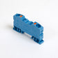 ONKA 10mm2 Federleistenverbinder Anschlussblock DIN-Schienenklemmen 2-draht blau, 1020047