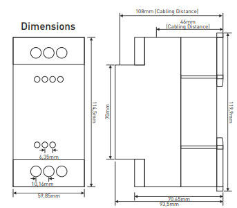 Digitaal overstroomrelais met spanningsbeveiliging en 3×3-cijferig LED-scherm TRM-30F