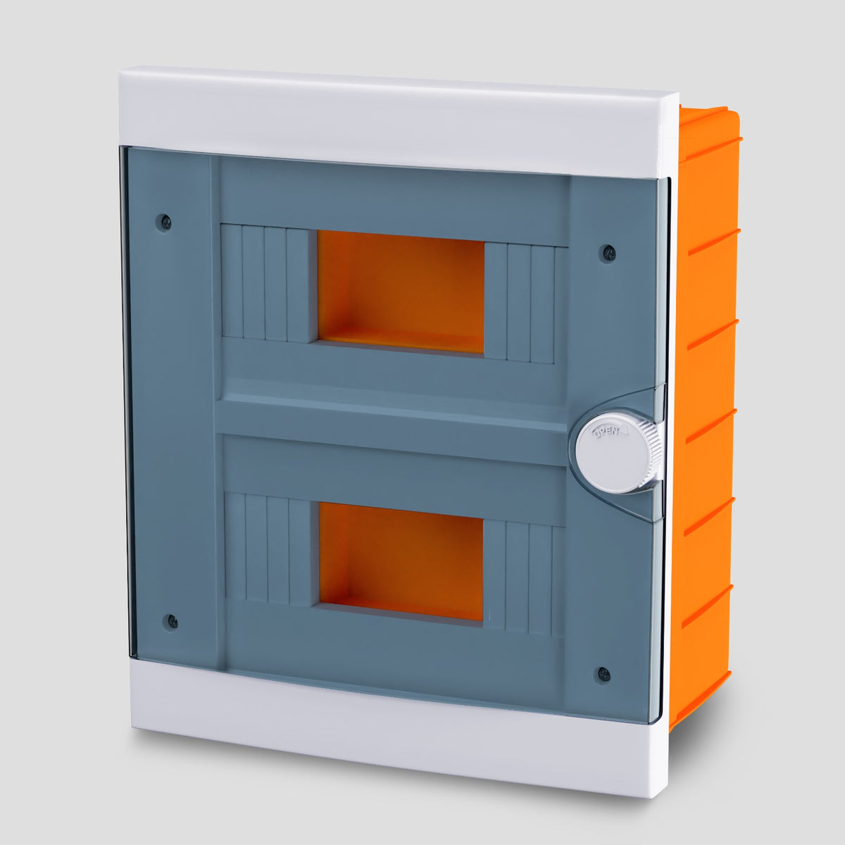 ARS Modulair schakelbord 16 MOD (16 zekeringen), kunststof inbouw-schakelkast, transparante deur IP40, 341206