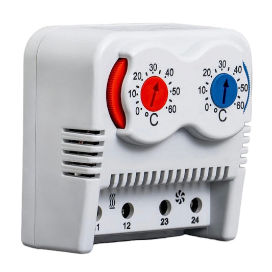 PTHVT Double / Dual Bimetal Thermostat NC+NO Switching, Range 0-60°C Plastim