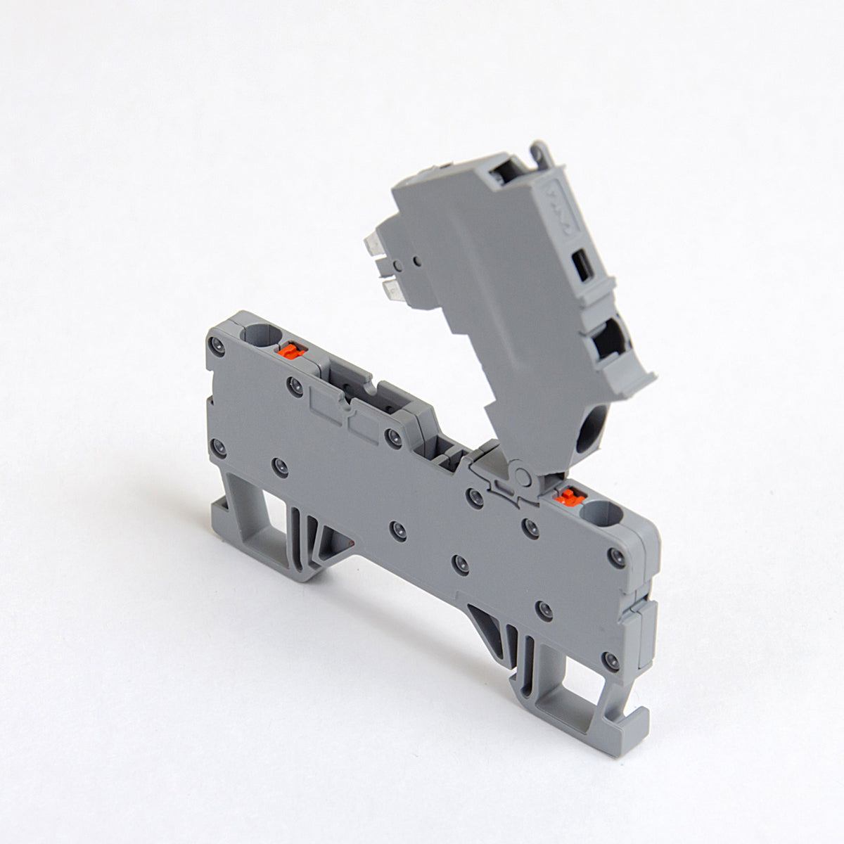 ONKA 2,5mm2 Schraubanschluss Sicherung Anschlussblock (Sicherung nicht enthalten) grau, 1020223
