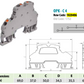 ONKA 4mm2, 2-draads veerrailklemmenblok DIN-rail 4-draads grijs, 1020406