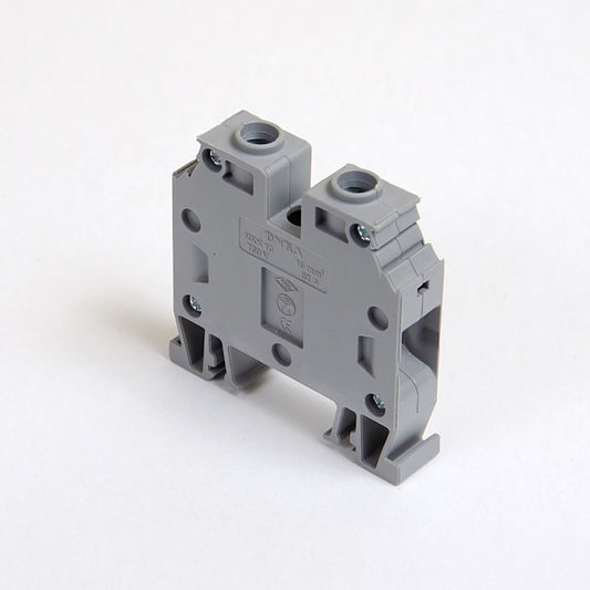 ONKA 16mm2 Schroefrailklemmenblok DIN-railklem 2-draads grijs, 1010052