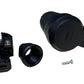Hermetisch zwart stopcontact IP54 met klep 2P+Z 16A 250V SCHUKO RDP-F Bylion
