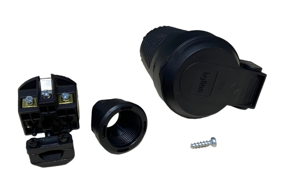 Hermetisch zwart stopcontact IP54 met klep 2P+Z 16A 250V SCHUKO RDP-F Bylion