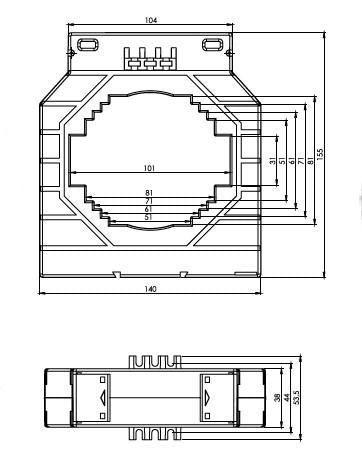 ONKA Stromtransformator - STROMTRANSFORMATOR 3000/5A, 100MM, KLASSE 0.5S, 30VA (TK10030005312 / 80011776)