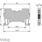 ONKA 1,5mm2 veerrailklemmenblok DIN-railklem 2-draads grijs, 1020002