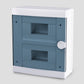 ARS Modulair schakelbord 16 MOD (16 zekeringen), opbouw schakelkast, kunststof, transparante deur IP40, 341205