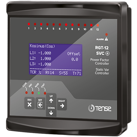 RGT-12SVC - Régulateur de puissance aveugle 12 niveaux +TCR avec RS485 ModBus RTU