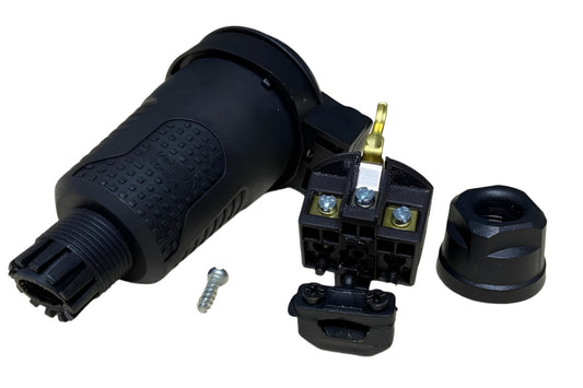 Hermetisch zwart stopcontact IP54 met klep 2P+Z 16A 250V SCHUKO RDP-F Bylion