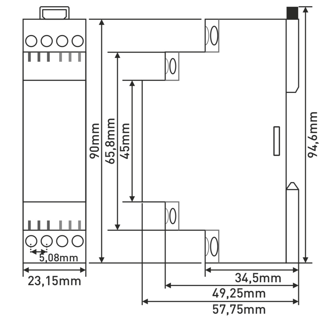 Monitoring/Security Switching Relay for Overvoltage, Undervoltage, Asymmetrical Sequence Control