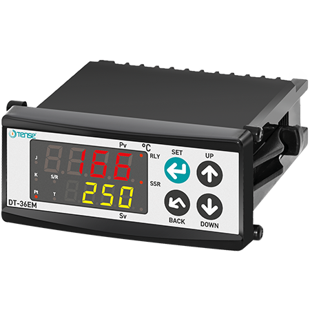 Tense digitaler PID-Temperaturregler mit SSR-Ausgang, 36 × 72 mm, DT-36EM