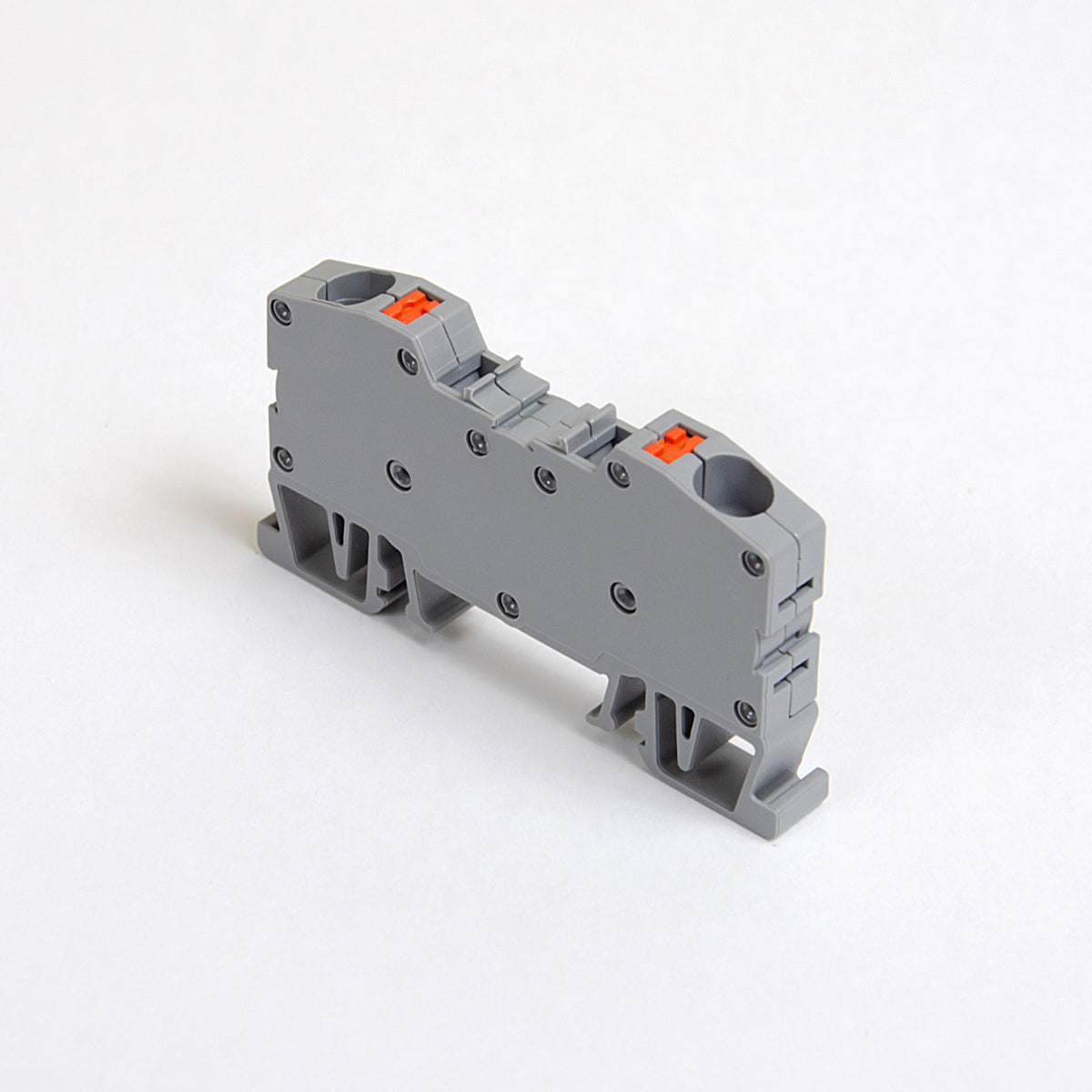 ONKA 6mm2 spring rail connector terminal block DIN-rail terminal block 2-wire gray, 1020034