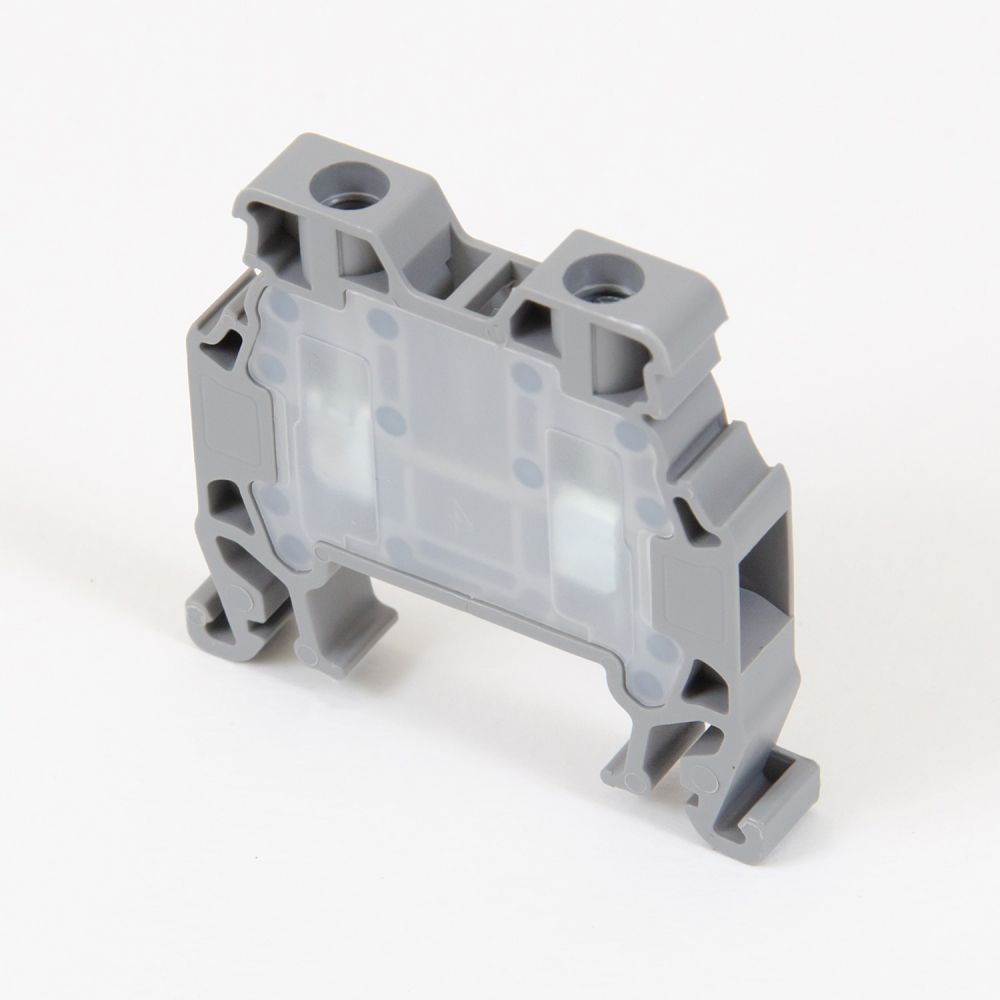 ONKA 4mm2 Screw Rail Terminal Block DIN Rail Clamp 2-Wire Gray, 1010022