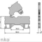 ONKA 2,5mm2 Schraubanschluss Sicherung Anschlussblock (Sicherung nicht enthalten) grau, 1020223