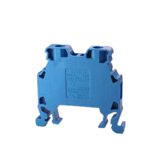 ONKA 4mm2 Schroefrailklemmenblok DIN-railklem 2-draads blauw, 1010025
