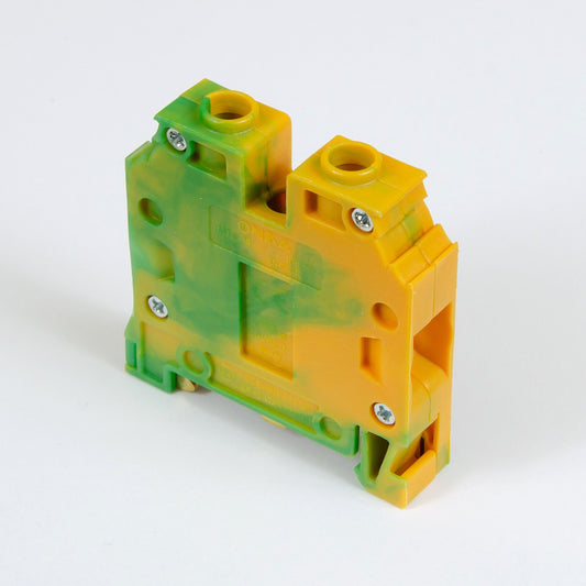 ONKA 16mm2 PE Schroefrailklemmenblok DIN-railklem 2-draads grijs, 1010532